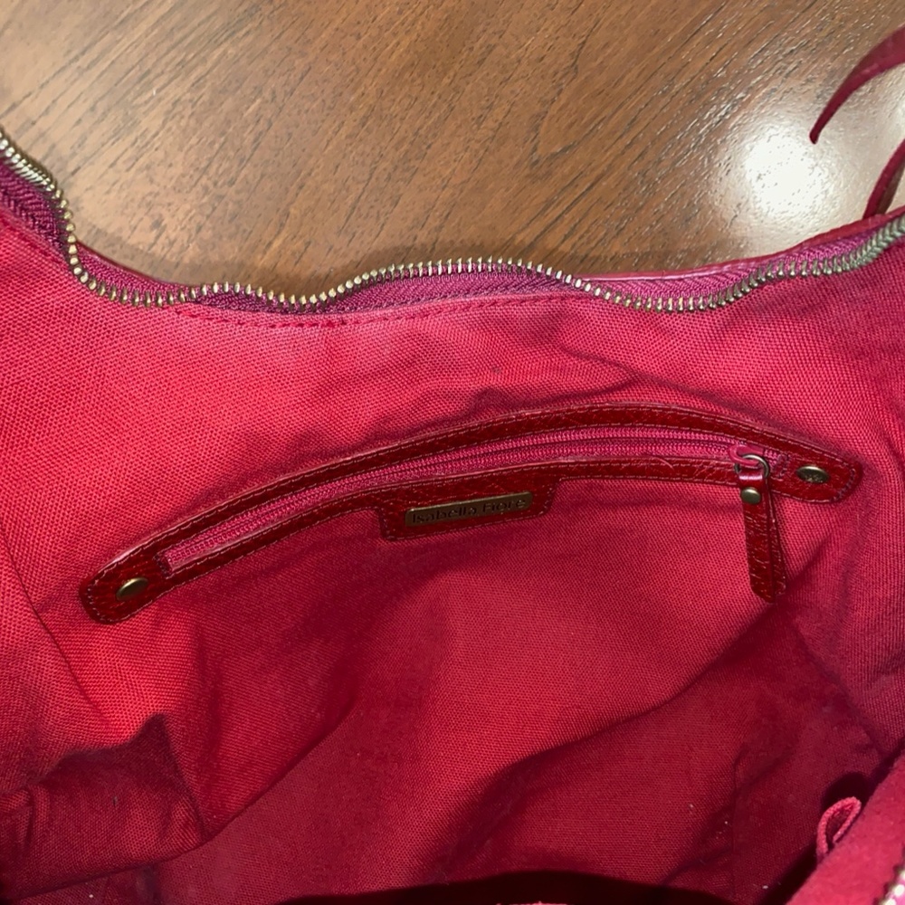 Isabella Fiore Red Hobo Bag - Picture 10 of 14